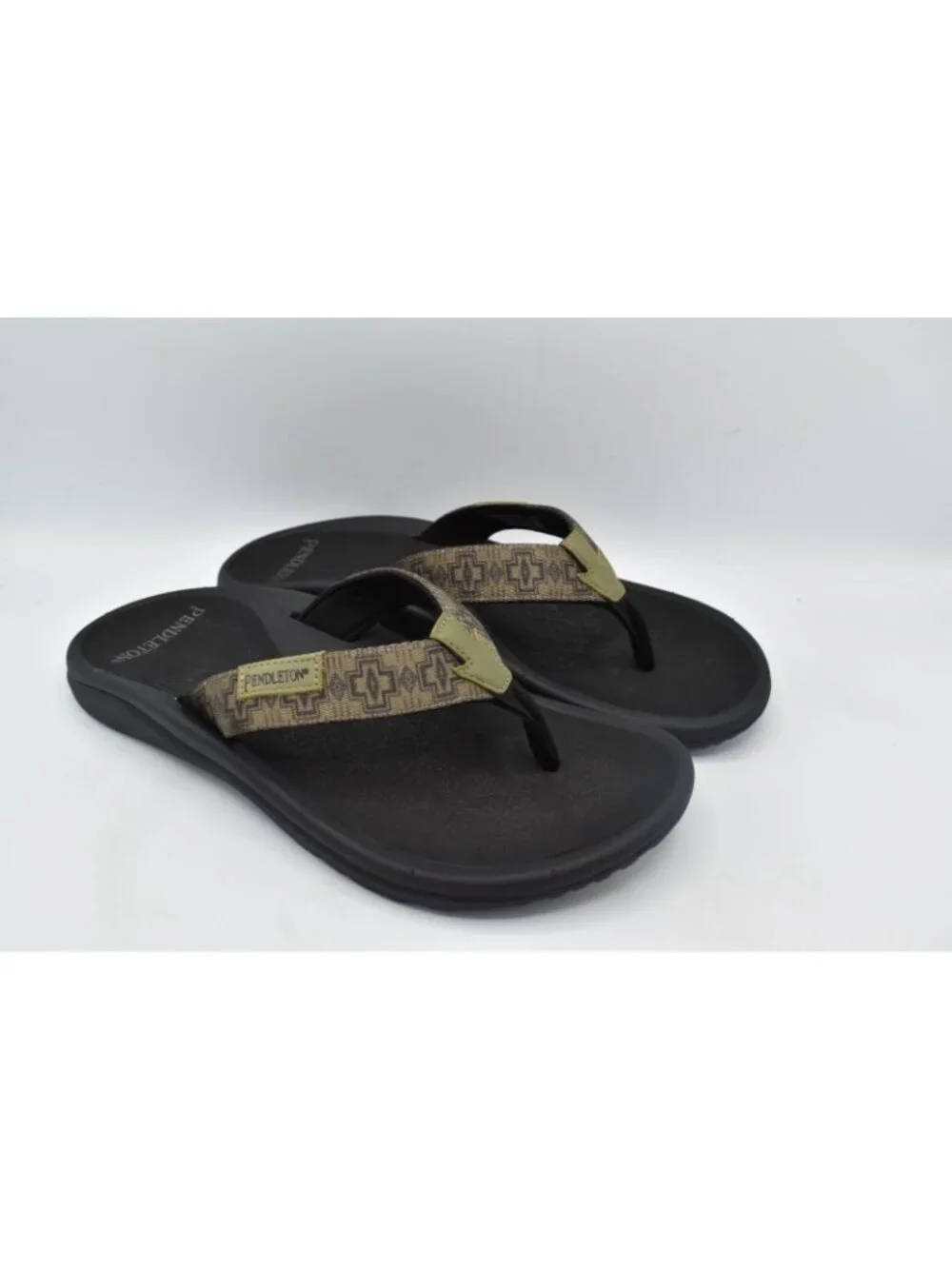 Pendleton Mens Size 9 Harding Thong Olive‎ Flip Flops Sandals Shoes